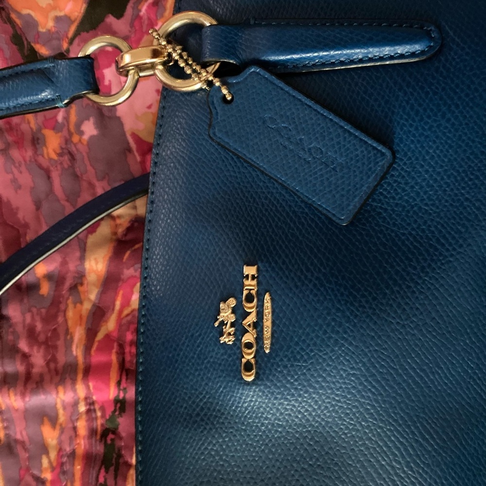 Coach Crossgrain Christie Leather Blue Originally $444 - Picture 4 of 5